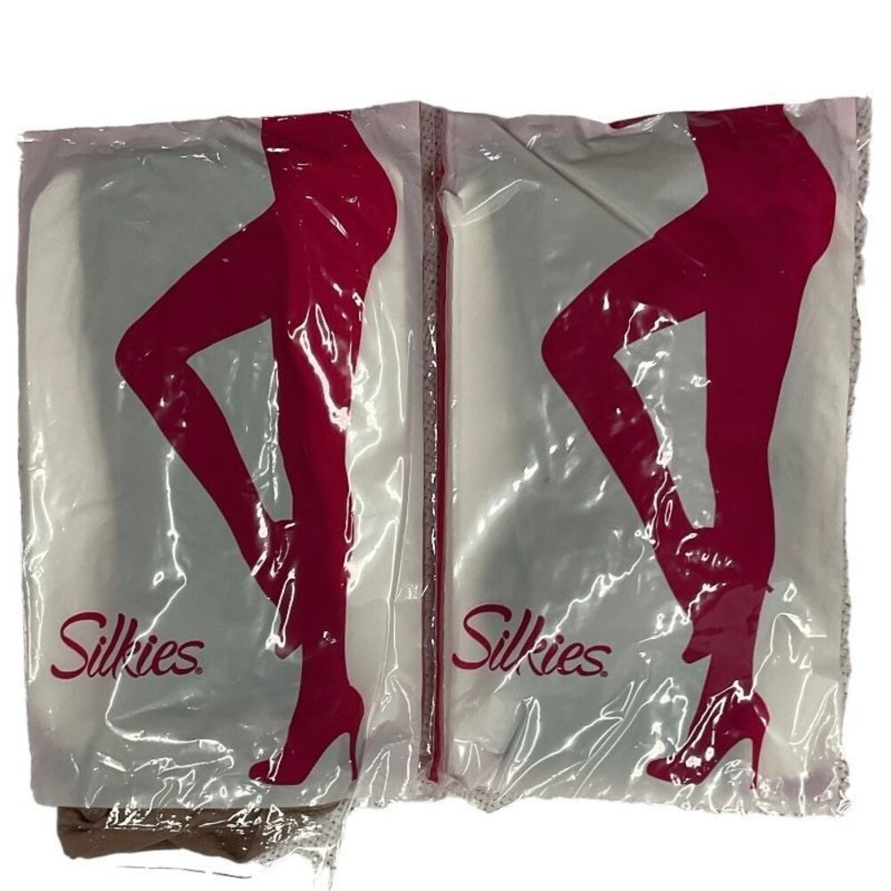 Silkies Women's 2-Pack Ultra Control Top Sheer Pantyhose Beige Honey Size‎ S
